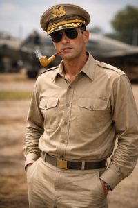 DIY General MacArthur Costume military uniform with cap and pipe