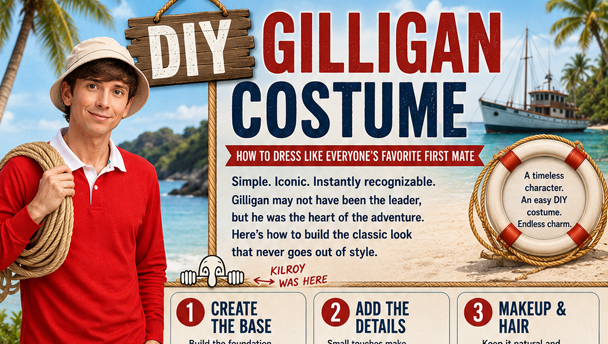 Infographic of the DIY Gilligan Costume