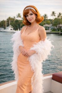 DIY Ginger Grant Costume vintage glamour dress hairstyle