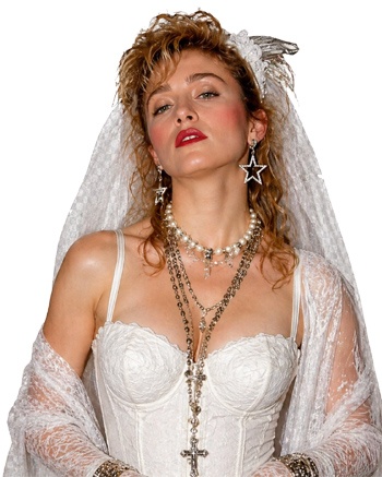 DIY Madonna Virgin Costume Make-up closeup