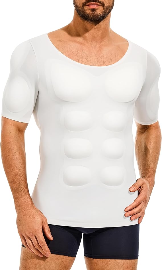 DIY Mr. Clean Costume Fake Muscle Shirt