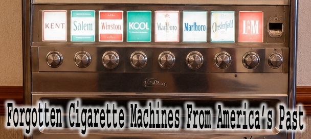 A restored cigarette machine with chrome trim and illuminated brand selector buttons