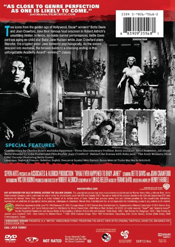 Back cover of What Ever Happened to Baby Jane? DVD
