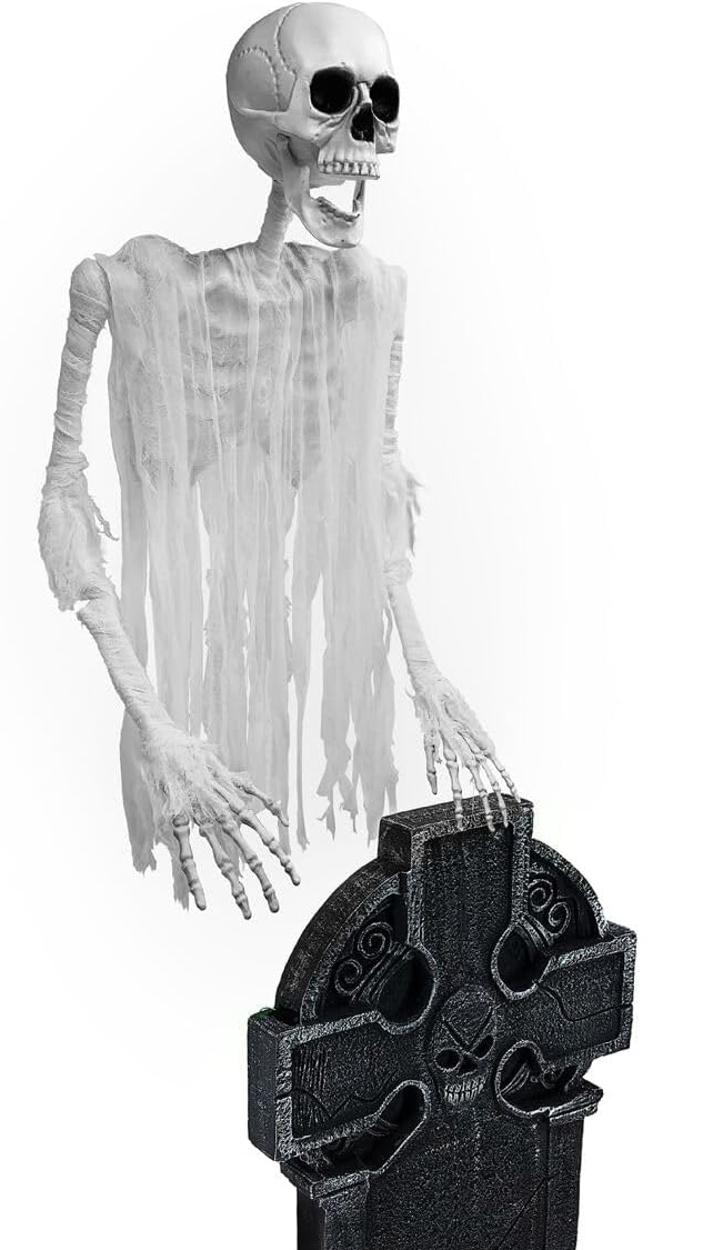 Ghost Over Tombstone Animatronic side view detail