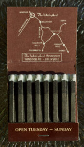 Vintage motel matchbook advertising a roadside business during the mid-century motel era