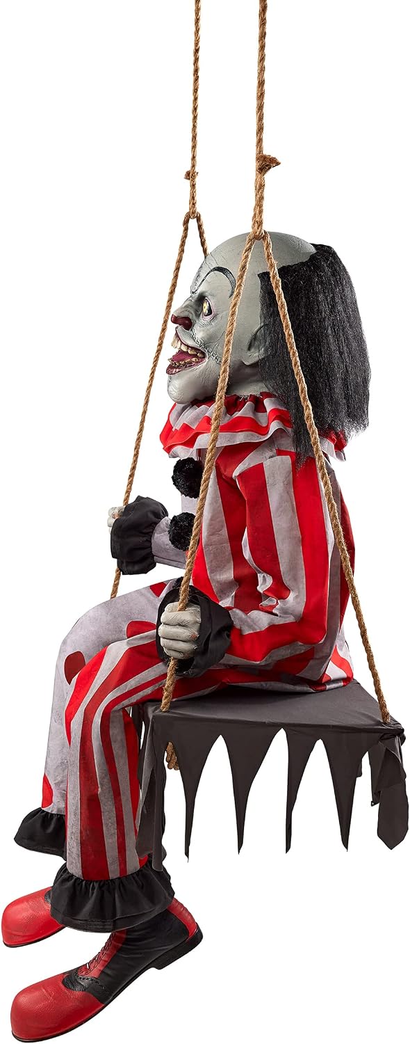 Toothy the Clown Animatronic side view showing swinging motion and clown costume detail