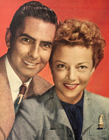 Power with Annabella, 1946. They were married in 1939 and divorced in 1948.