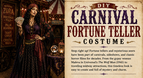 Infrographic DIY Carnival Fortune Teller Costume
