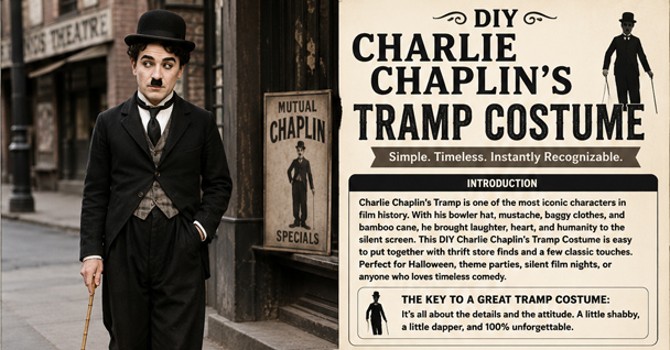 Infrographic DIY Charlie Chaplin's Tramp Costume
