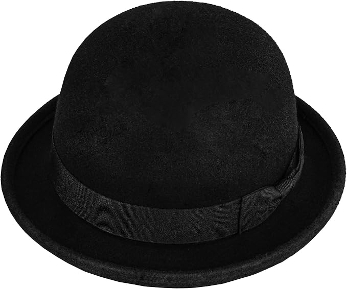 Black Bowler Derby Hat for DIY Charlie Chaplin's Tramp Costume