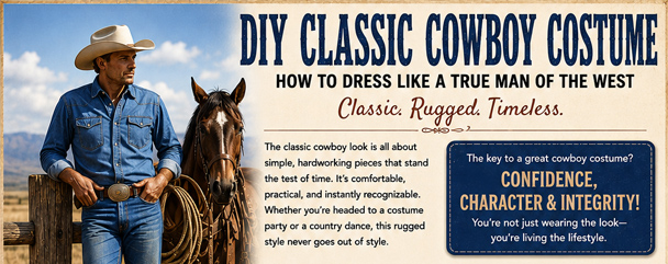 Infrographic for your DIY Classic Cowboy Costume