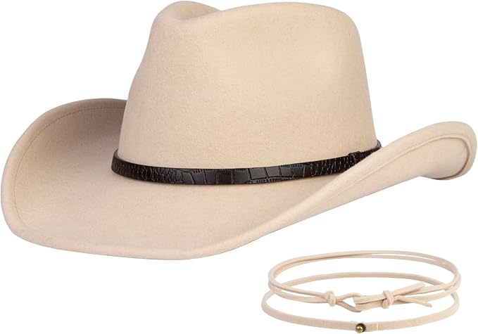 Brown Australian Wool Cowboy Hat for DIY Classic Cowboy Costume