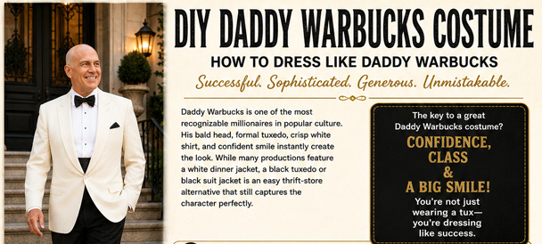 Infrographic for your DIY Daddy Warbucks Costume