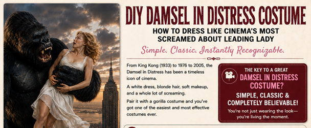 Infographic of the DIY Damsel in Distress Costume