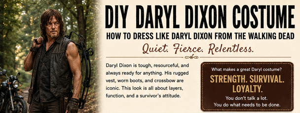 Infrographic for your DIY Daryl Dixon Walking Dead Costume