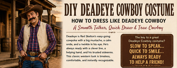 Infrographic for your DIY Deadeye Cowboy Costume