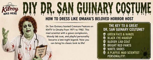 Infrographic for your DIY Dr. San Guinary Costume