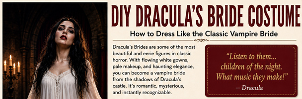 Infrographic DIY Dracula's Bride Costume
