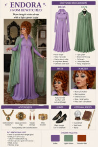 DIY Endora Costume infographic