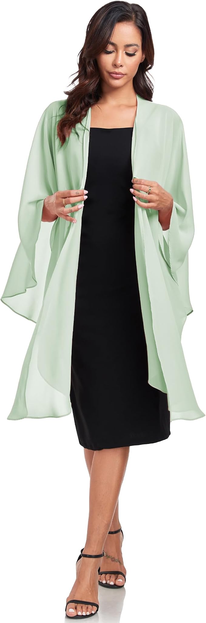 Light Green Chiffon Shawl Wrap for DIY Endora Costume