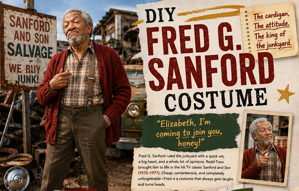 Infographic of the DIY Fred G Sanford costume