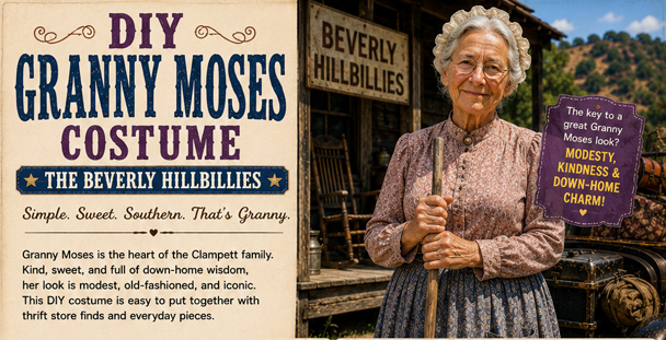 Infographic of the DIY Granny Moses Costume