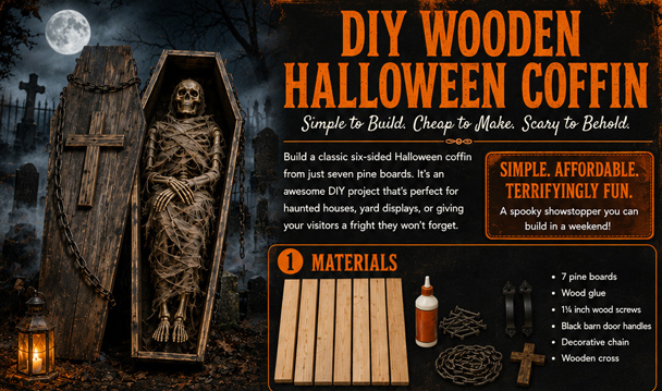 Infographic of the A DIY Halloween Coffin