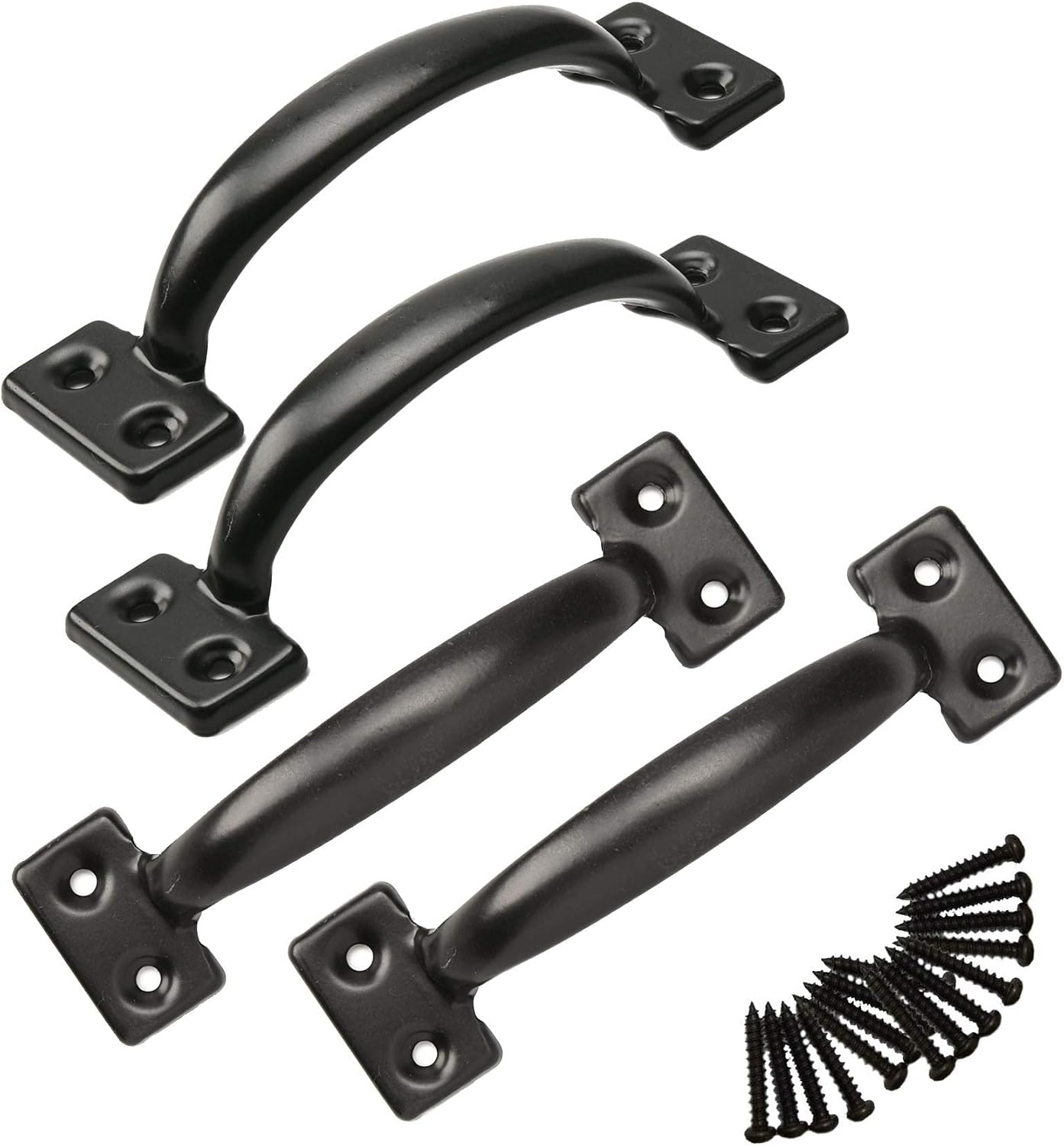 6-1/2 Inch Black Gate Pull Handles for DIY Halloween Coffin