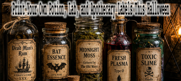 DIY Halloween Prop Labels