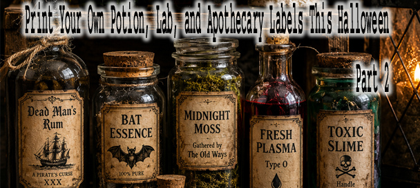 DIY Halloween Prop Labels