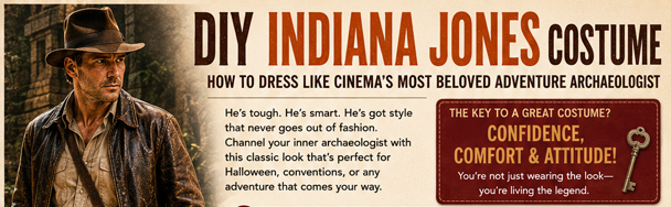 Infographic of the DIY Indiana Jones Costume