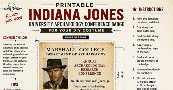Indiana Jones: University archaeology conference badge