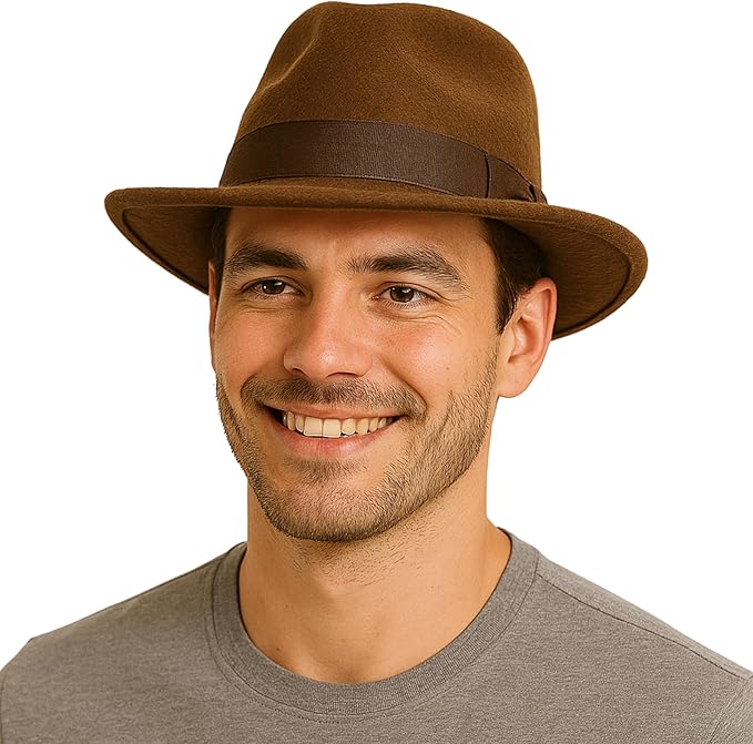 Adult Brown Fedora Hat for DIY Indiana Jones Costume