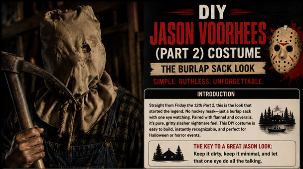 Infrographic for your DIY Jason Voorhees Costume (Part 2)