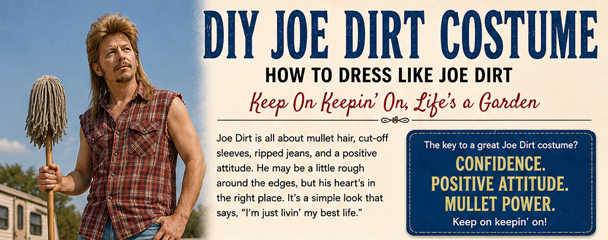 Infrographic for your DIY Joe Dirt Costume