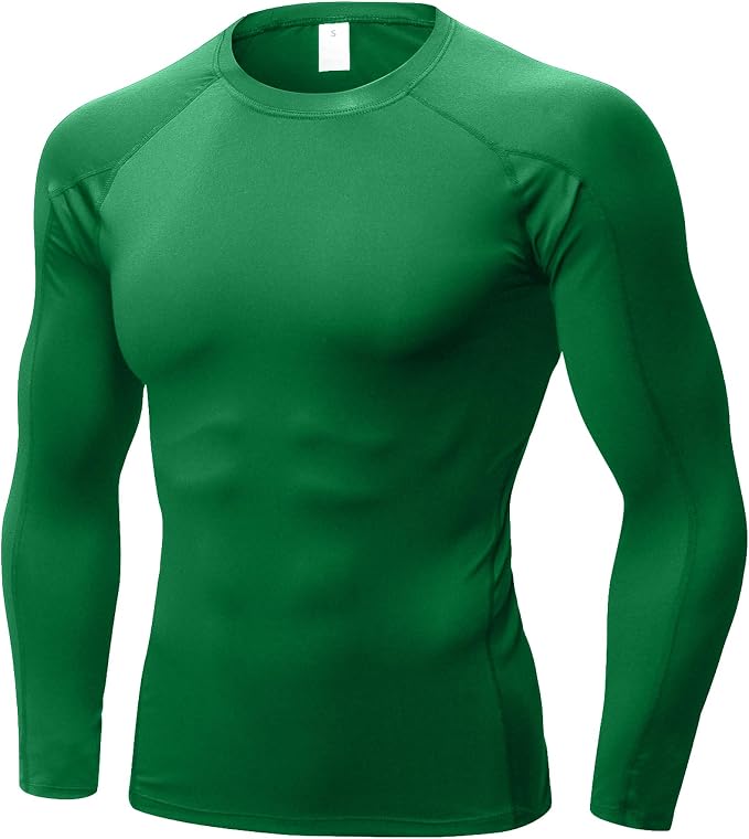 Men's Long Sleeve Compression Shirt for DIY Jolly Green Giant Costume