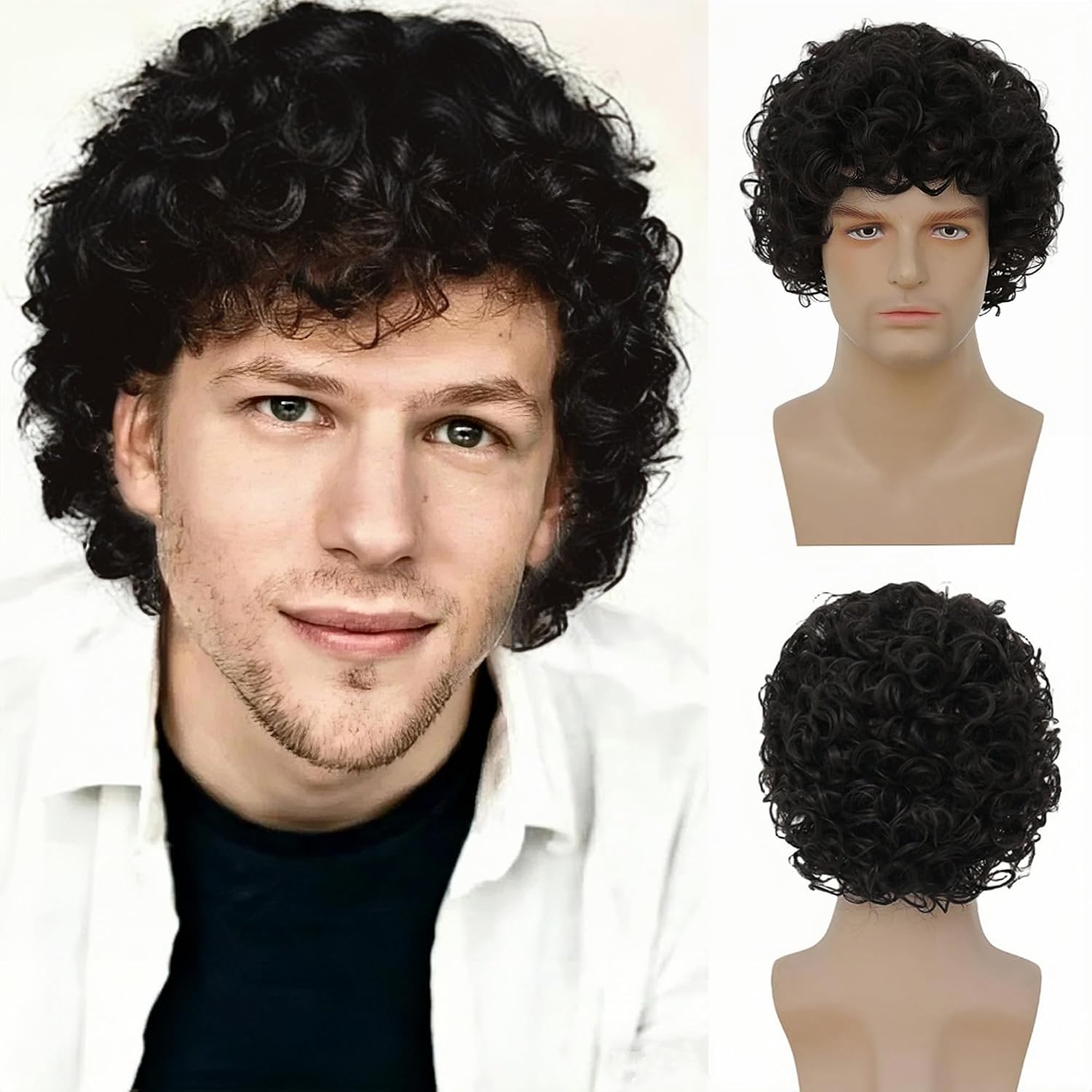 Men's Short Curly Afro Wig for DIY Jules Winnfield Costume