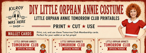Tomorrow Club Card and Sunny Day Journal for your DIY Little Orphan Annie Costume