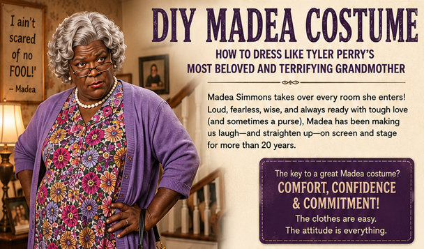 Infographic in the DIY Madea Costume