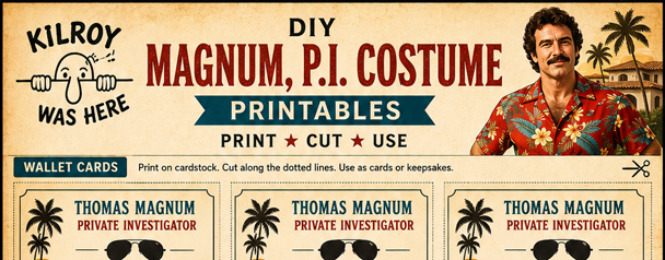 Business Card and Estate Guest Passes for your DIY Magnum P.I. Costume