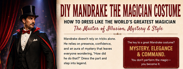 Infrographic for your DIY Mandrake the Magician Costume