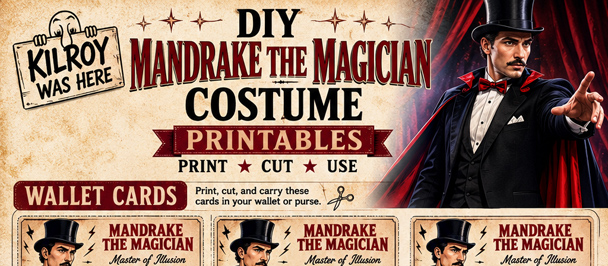 Show Tickets and Backstage Pass for your DIY Mandrake the Magician Costume