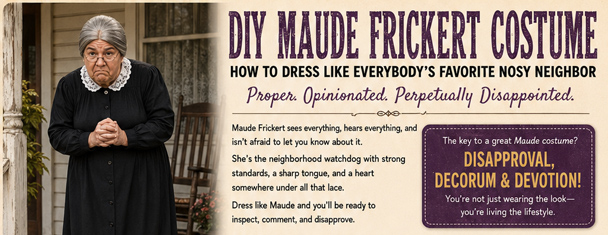 Infrographic for your DIY Maude Frickert Costume