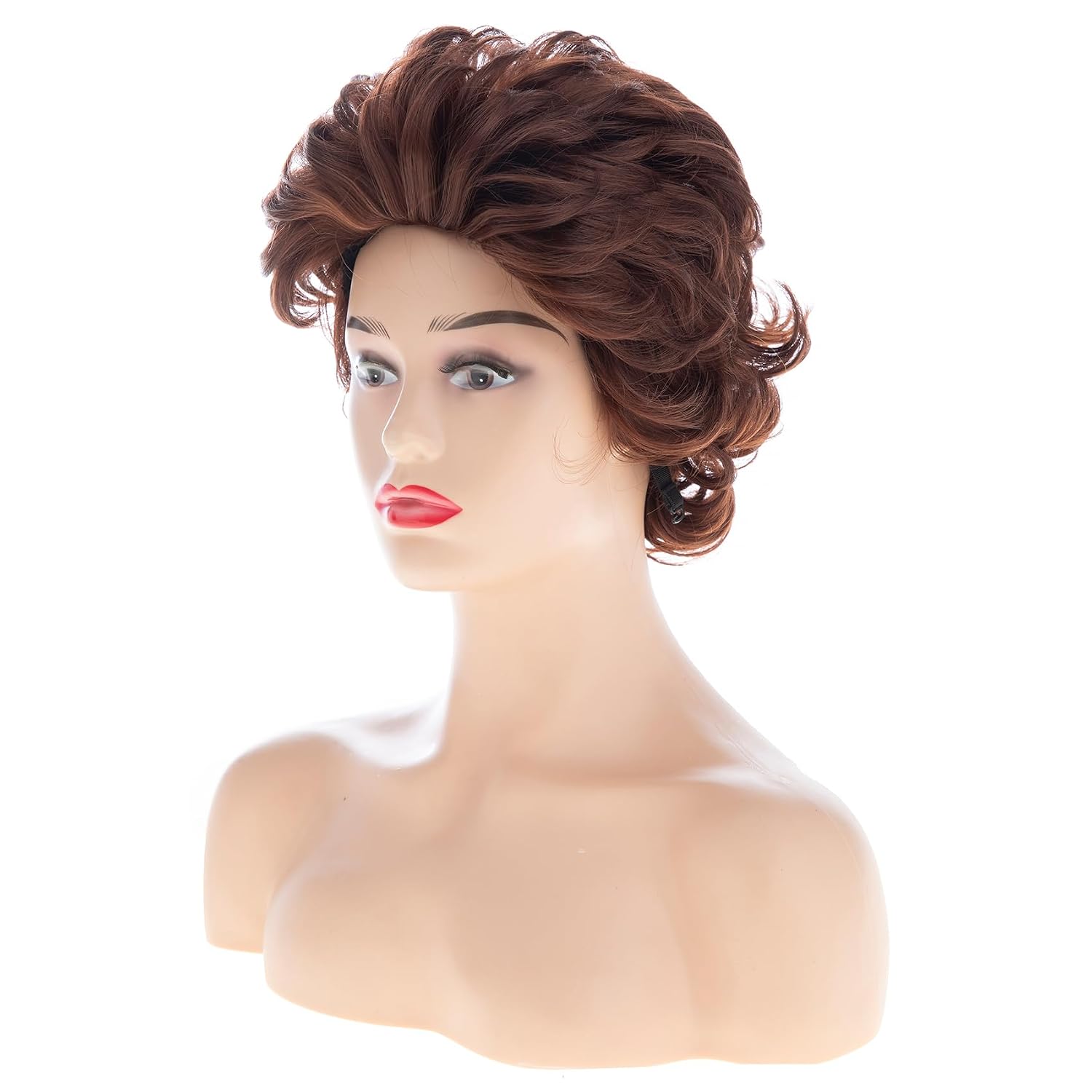 Reddish Brown Curly Wig for DIY Milton Berle Drag Costume