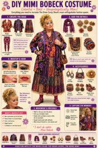Infographic of the DIY Mimi Bobeck costume 
