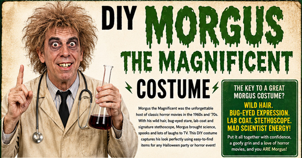 Infrographic for your DIY Morgus the Magnificent Costume