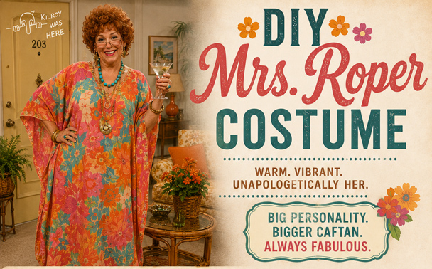 Infographic of the DIY Mrs. Roper costume