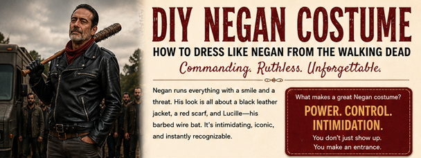 Infrographic for your DIY Negan Walking Dead Costume