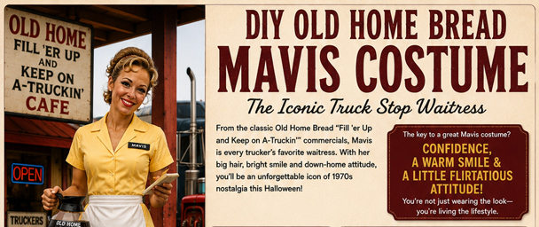 Infrographic DIY Old Home Bread Mavis Costume