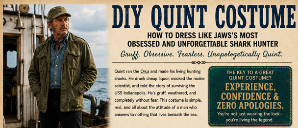Infographic of the DIY Quint Costume